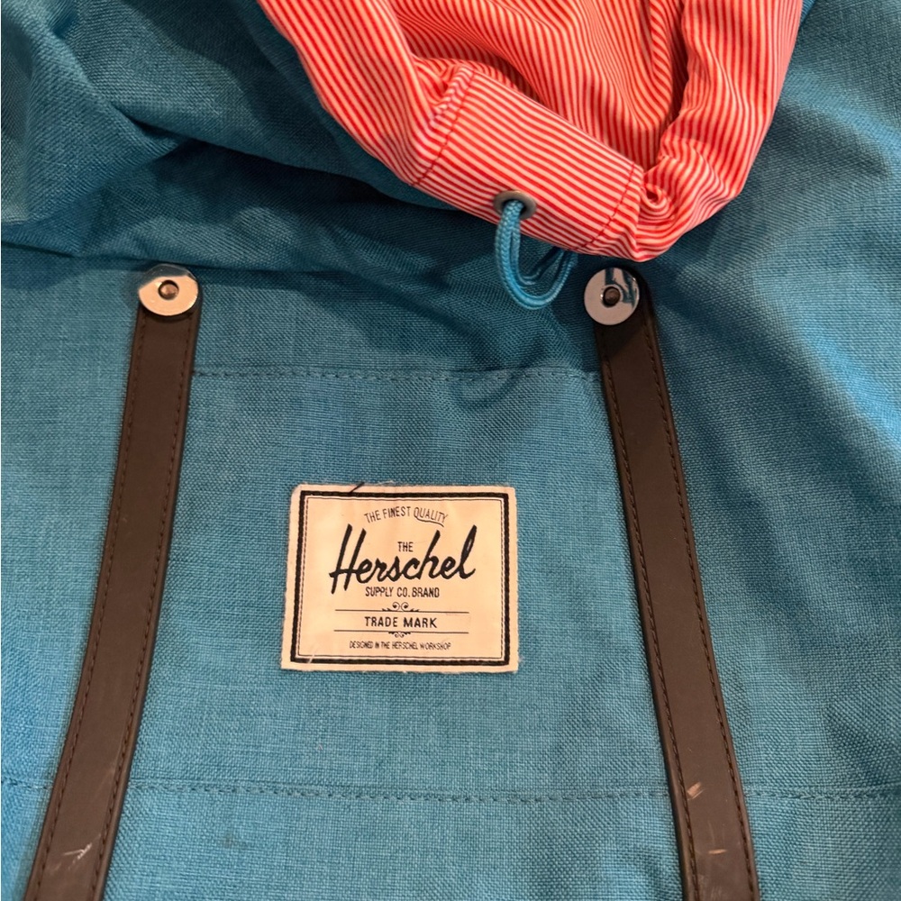 Herschel Supply Company Blue Backpack with Brown Accents - Picture 4 of 5